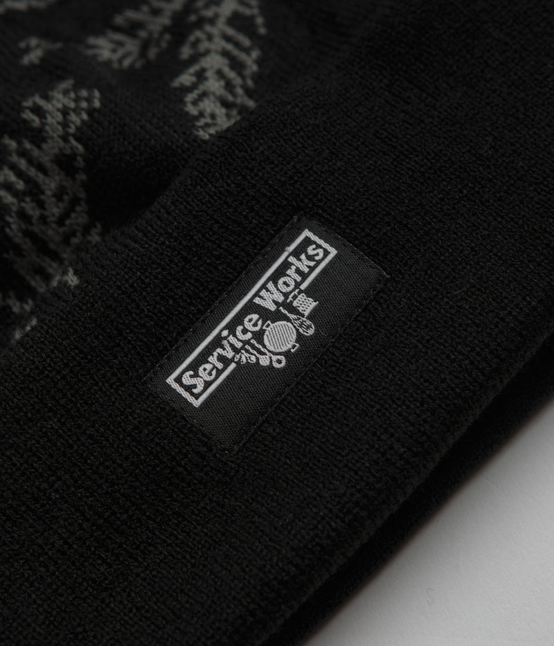 Service Works Olive Branch Beanie in Black