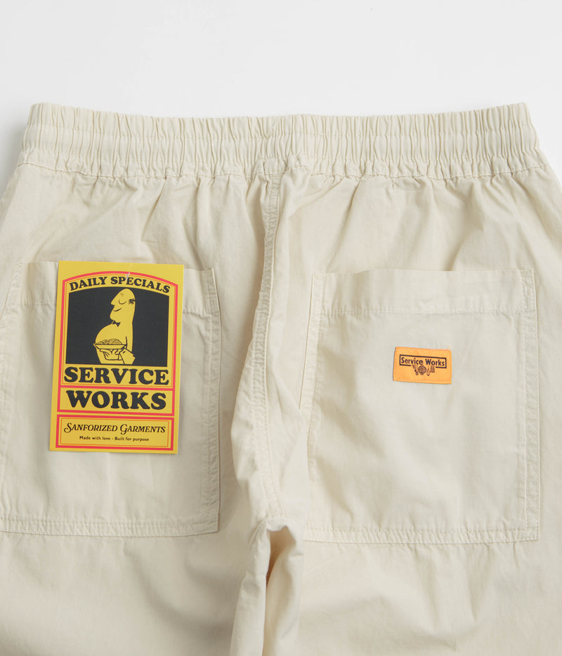 Service Works Poplin Chef Pants in White Oak
