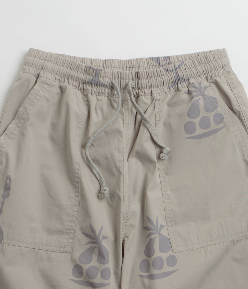 Service Works Poplin Printed Chef Shorts in Stone