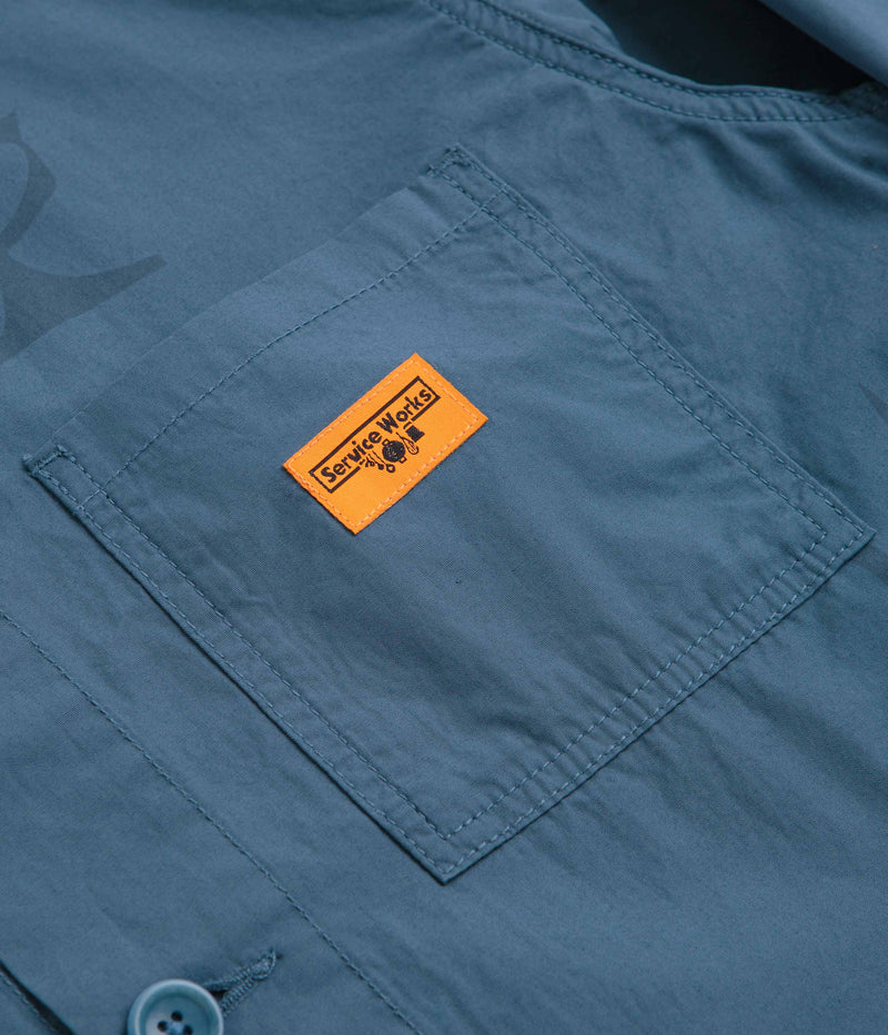 Service Works Poplin Printed Chore Shirt in Slate