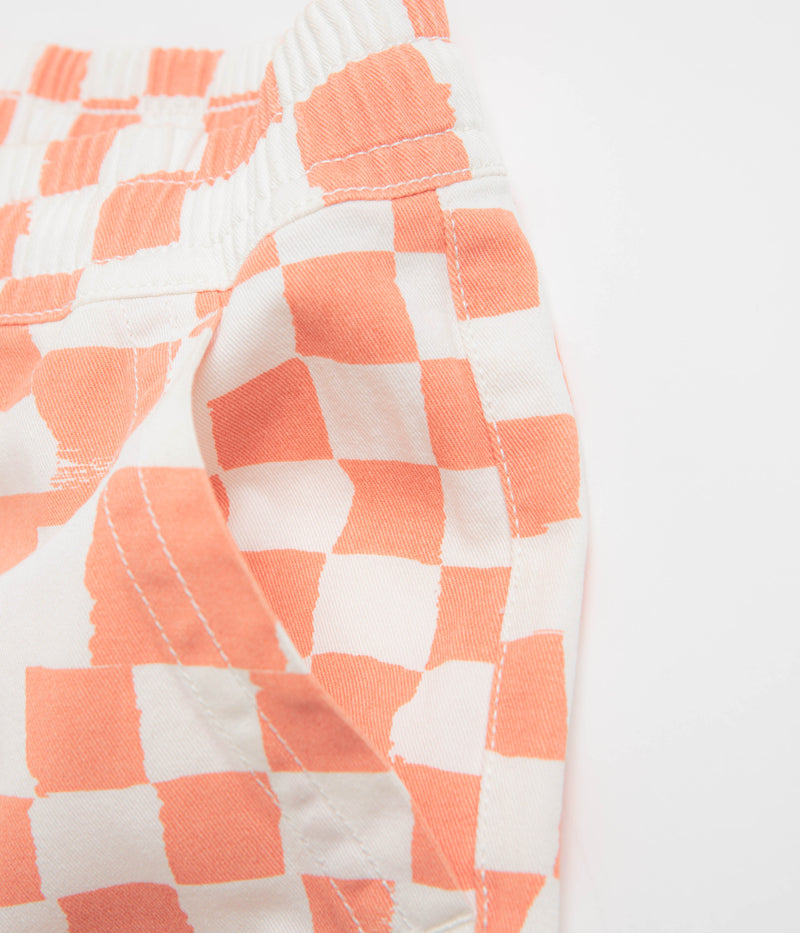 Service Works Printed Chef Shorts in Salmon Checker