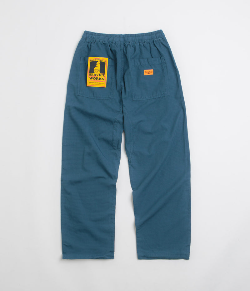 Service Works Ripstop Chef Pants in Ocean