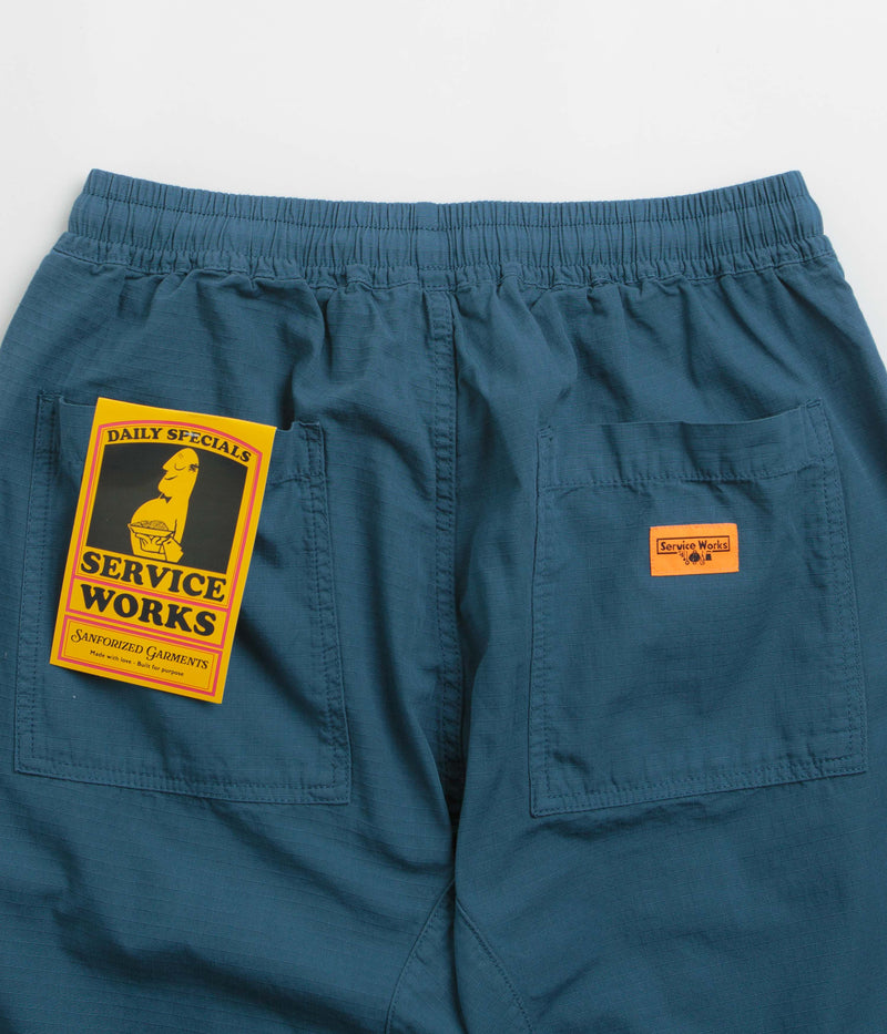 Service Works Ripstop Chef Pants in Ocean