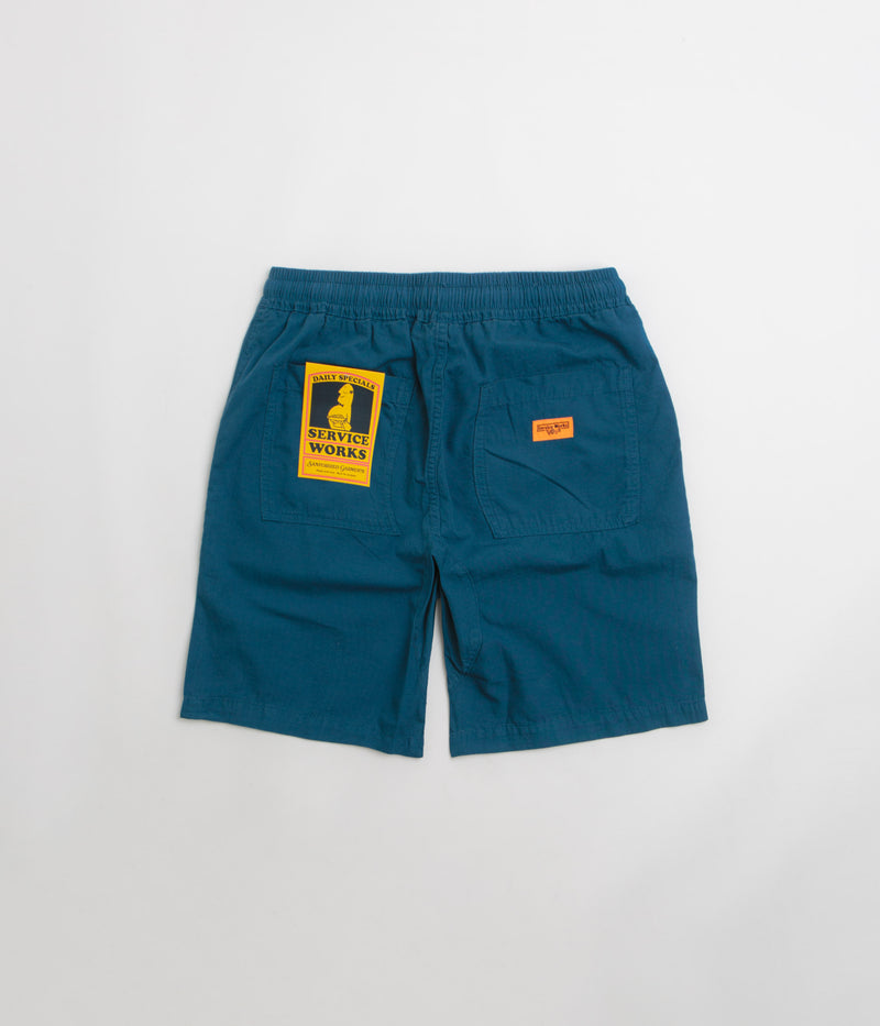 Service Works Ripstop Chef Shorts in Ocean