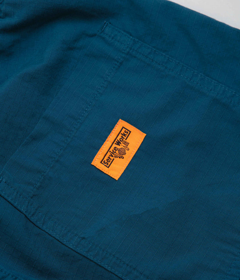 Service Works Ripstop Chef Shorts in Ocean