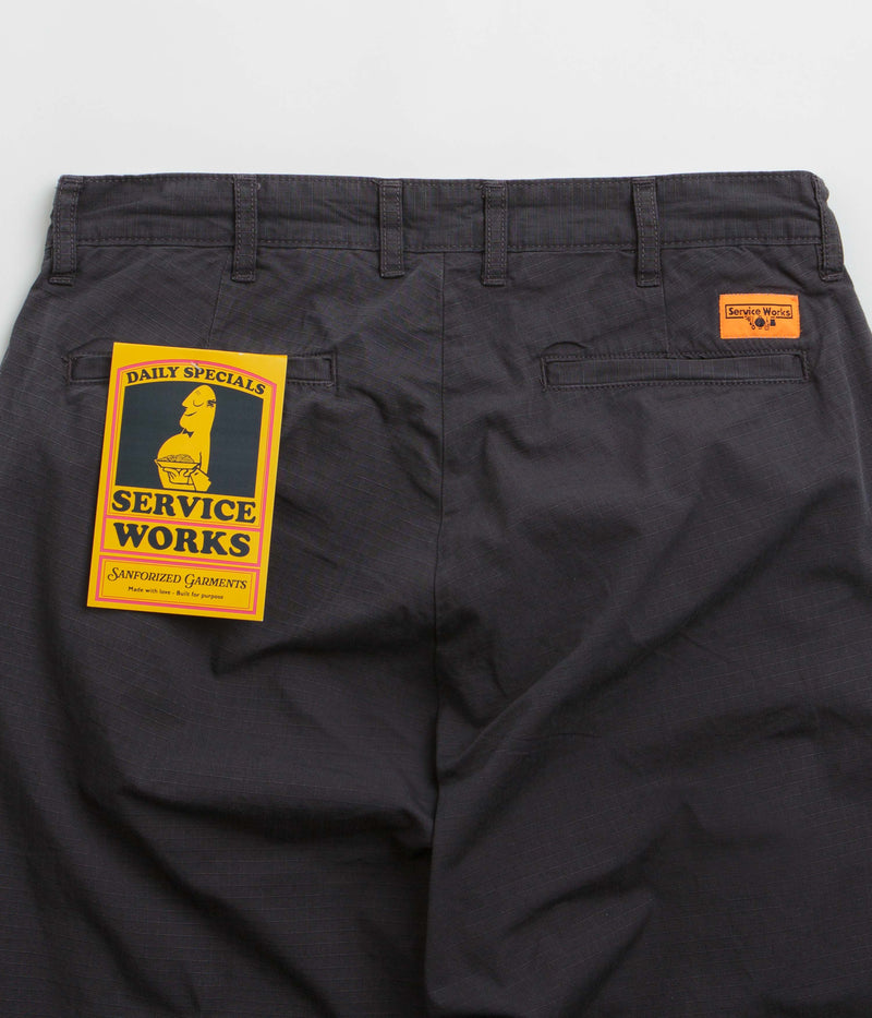 Service Works Ripstop Part Timer Pants in Washed Black
