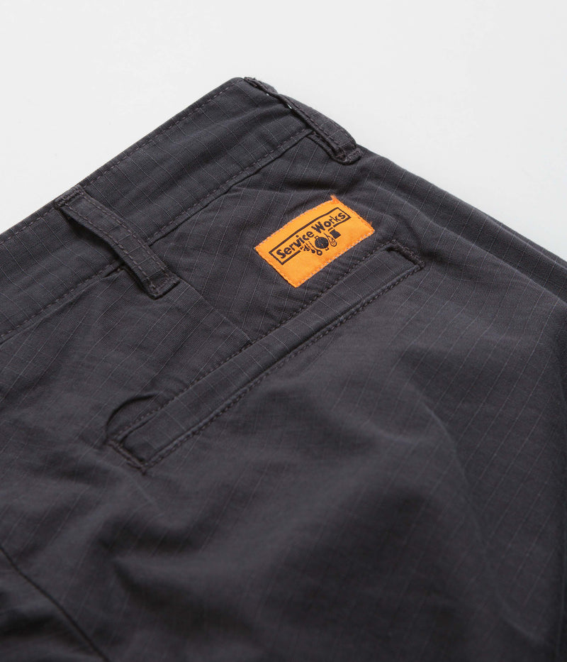 Service Works Ripstop Part Timer Pants in Washed Black