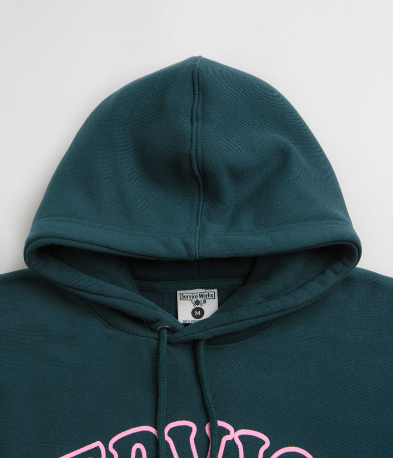 Service Works Service Arch Logo Hoodie in Petrol