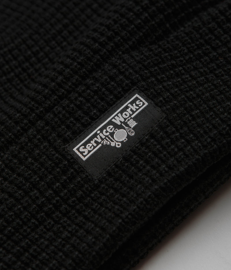 Service Works Waffle Logo Beanie in Black