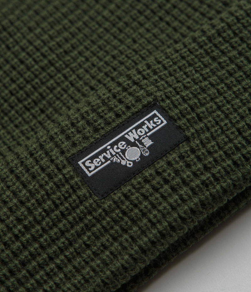 Service Works Waffle Logo Beanie in Olive