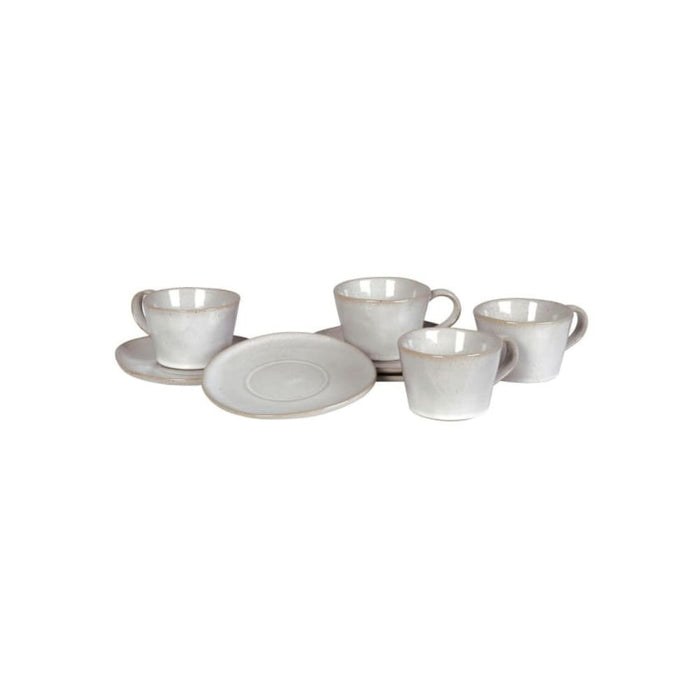 Set of speckled cups & saucers