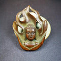 Shakyamuni Statue 2.9" - Tibetan Buddhist statue, front view