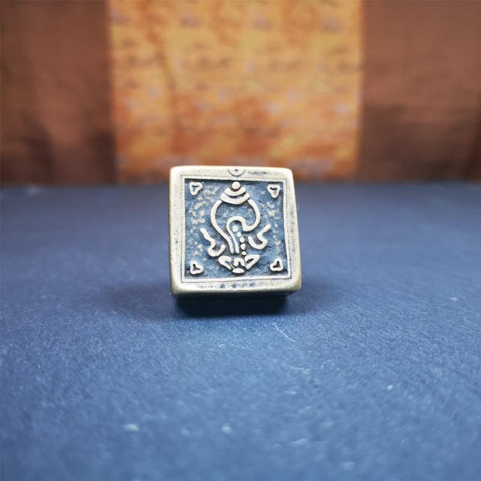 Shankha,Divine hConch Seal,1.18" - Tibetan Buddhist art, view 4