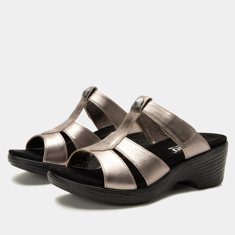 Shantal Pewter Sandal | Alegria Shoes
