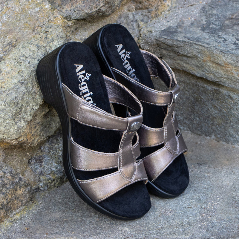 Shantal Pewter Sandal | Alegria Shoes
