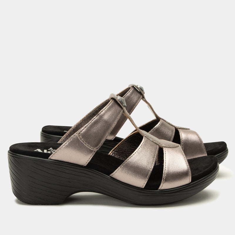 Shantal Pewter Sandal | Alegria Shoes