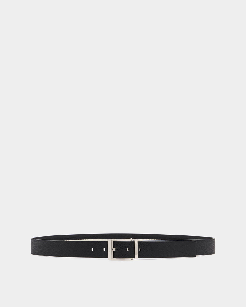 Shiffie 35 mm Reversible Belt in Black and Bone Fabric And Leather