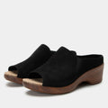 Shilaine Stretch Black Sandal | Alegria Shoes