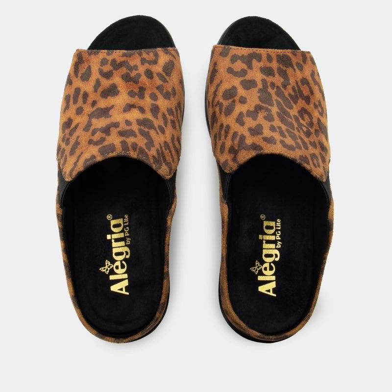 Shilaine Stretch Leopard Sandal | Alegria Shoes