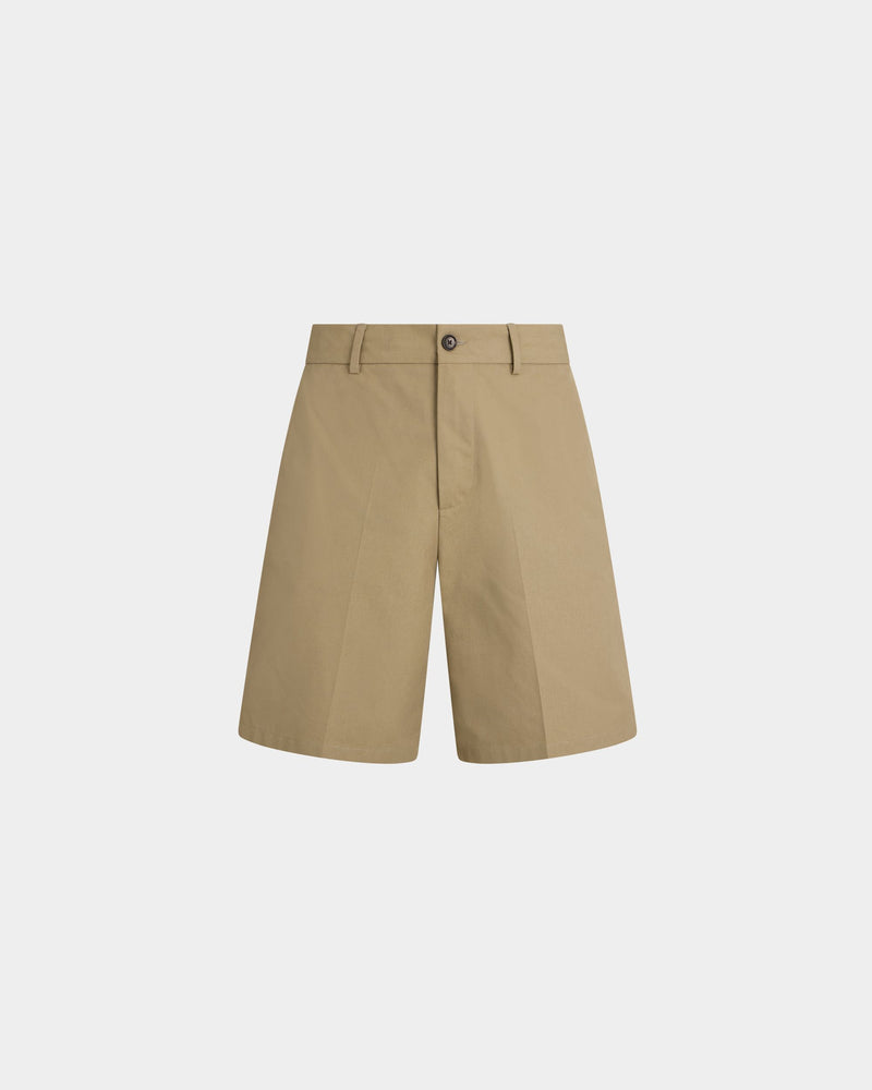 Shorts in Light Beige Cotton