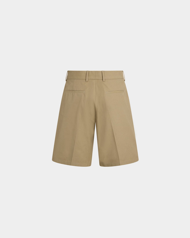 Shorts in Light Beige Cotton