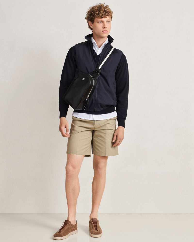 Shorts in Light Beige Cotton