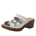 Sierra Delicut White Sandal | Alegria Shoes