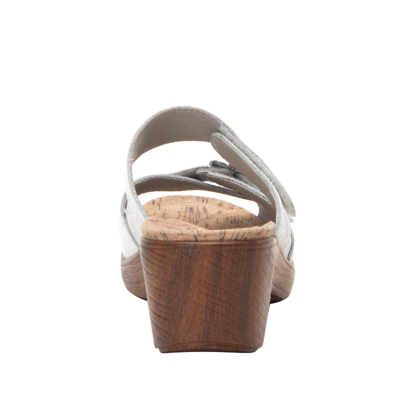 Sierra Delicut White Sandal | Alegria Shoes