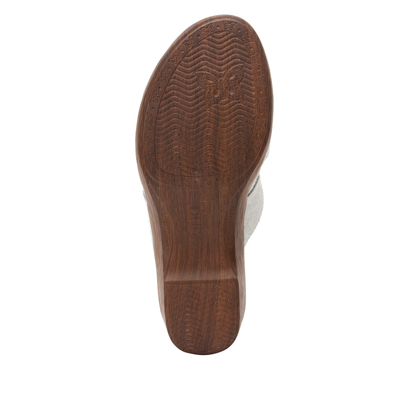 Sierra Delicut White Sandal | Alegria Shoes