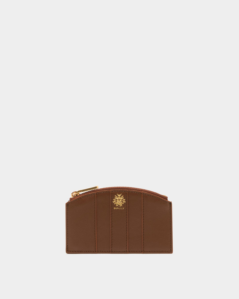Signature Coin Purse in Brown Leather