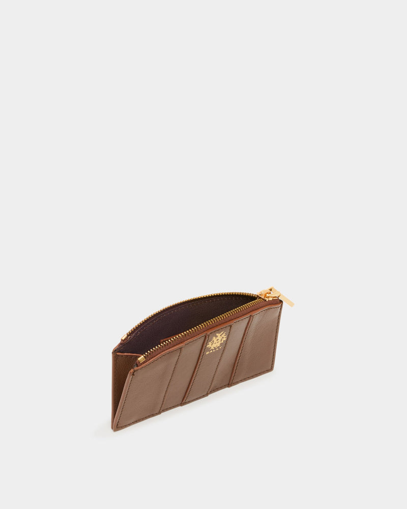 Signature Coin Purse in Brown Leather