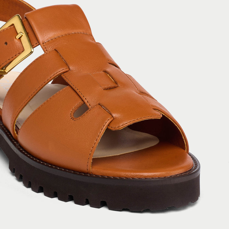Simone - Tan Leather Sandals