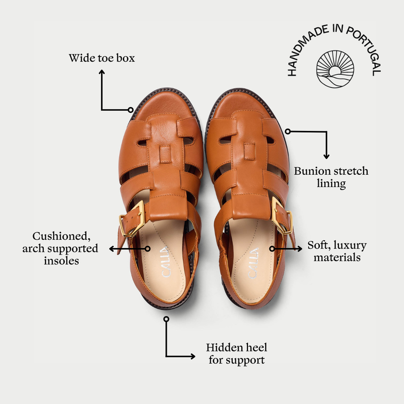 Simone - Tan Leather Sandals