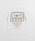 Skateboard Cafe 45 T-Shirt in White and Coffee