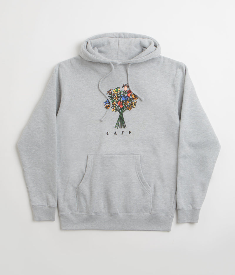 Skateboard Cafe Bouquet Hoodie in Heather Grey