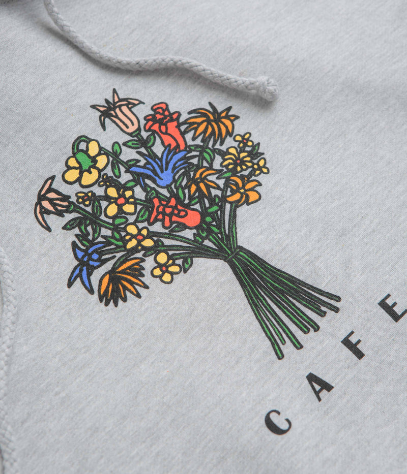 Skateboard Cafe Bouquet Hoodie in Heather Grey