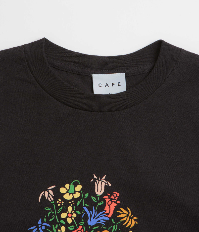 Skateboard Cafe Bouquet T-Shirt in Black