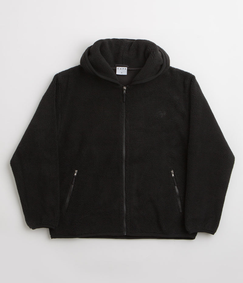 Skateboard Cafe Sherpa Fleece Hoodie in Black
