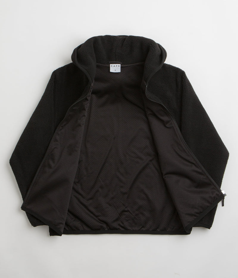 Skateboard Cafe Sherpa Fleece Hoodie in Black