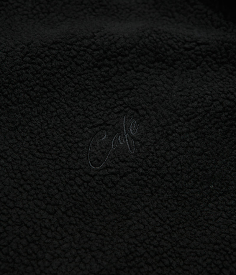 Skateboard Cafe Sherpa Fleece Hoodie in Black