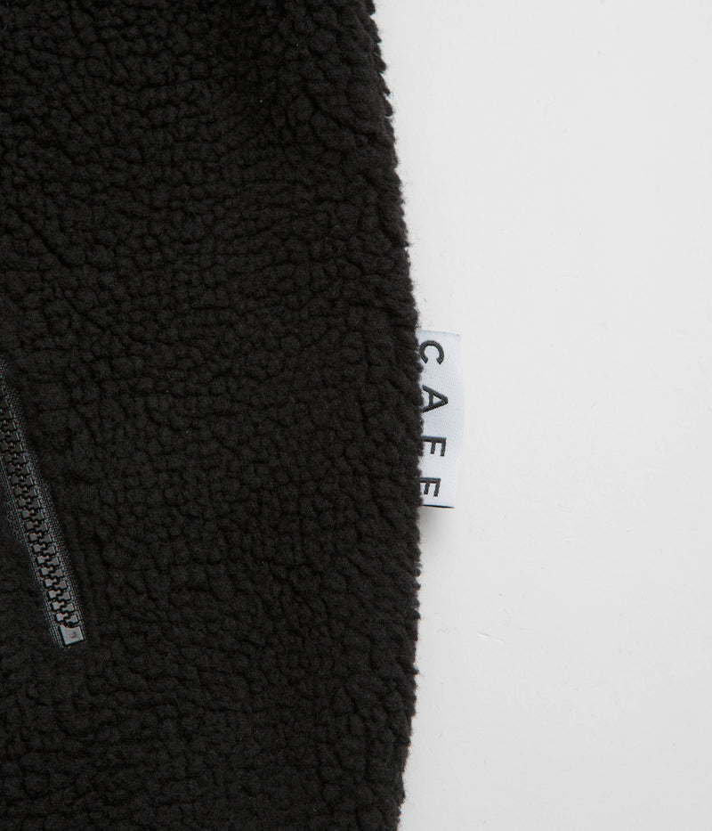 Skateboard Cafe Sherpa Fleece Hoodie in Black