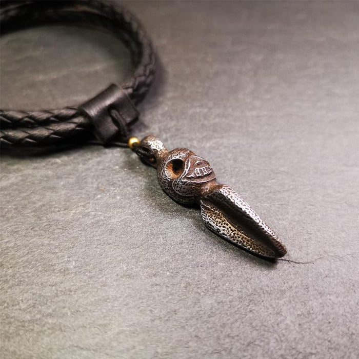 Skull Phurba - 1.77" - Tibetan Buddhist art, view 4