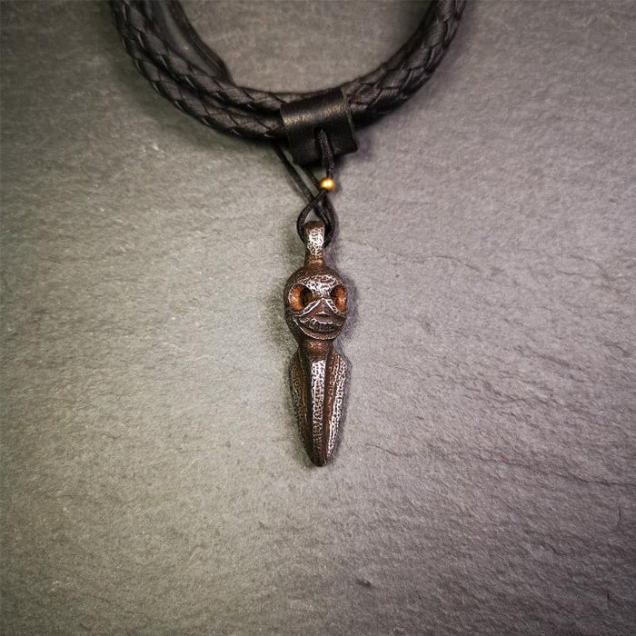 Skull Phurba - 1.77" - Tibetan Buddhist art, view 5
