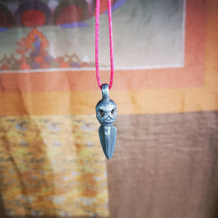 Skull Phurba - 1.77" - Tibetan Buddhist art, view 6