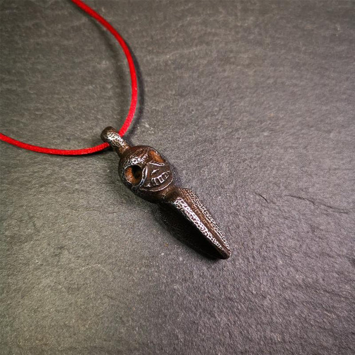 Skull Phurba - 1.77" - Tibetan Buddhist art, view 8