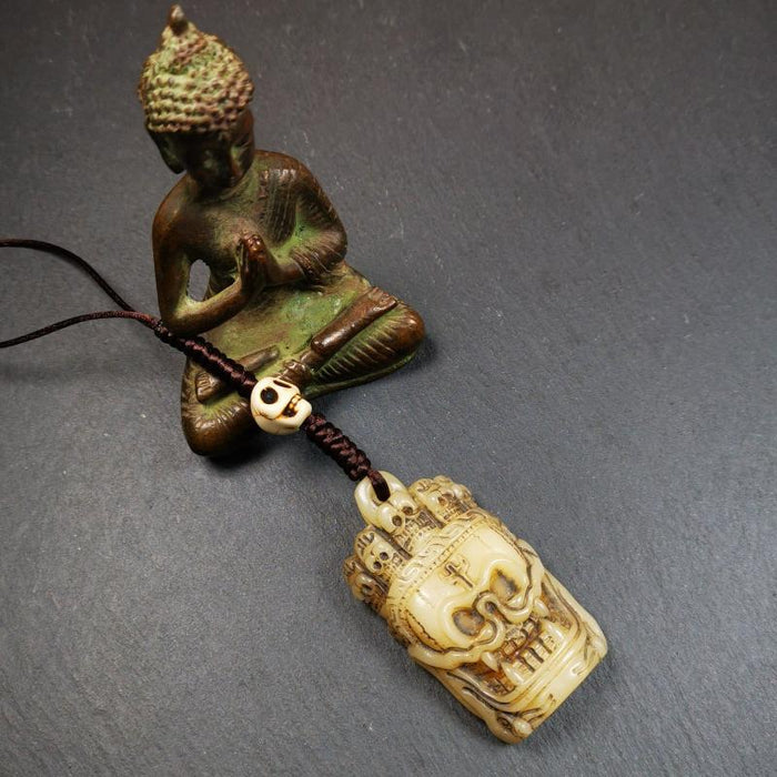 Skull Sitavana Amulet - 2.24" - Tibetan Buddhist amulet, view 5