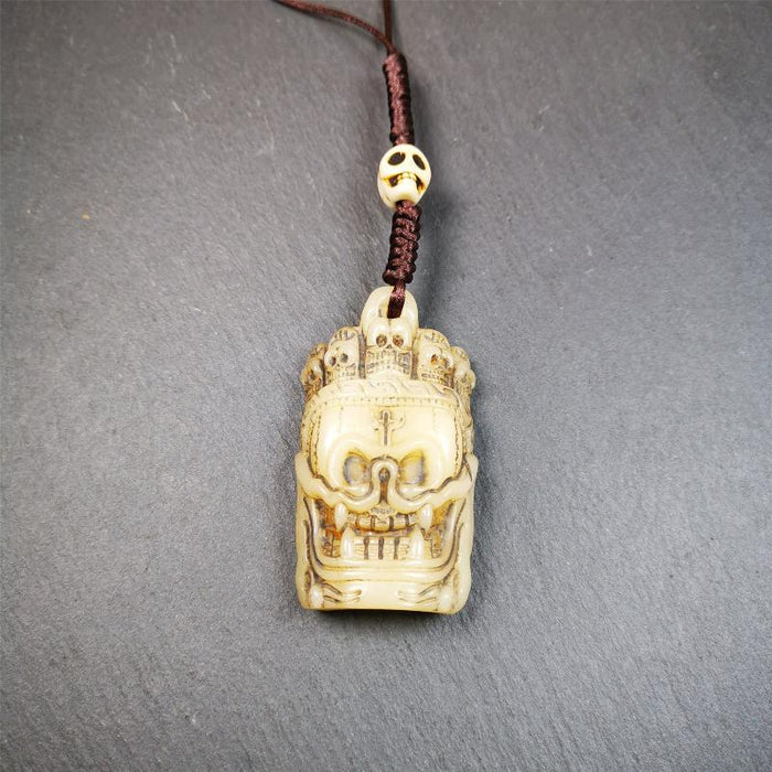 Skull Sitavana Amulet - 2.24" - Tibetan Buddhist amulet, view 6