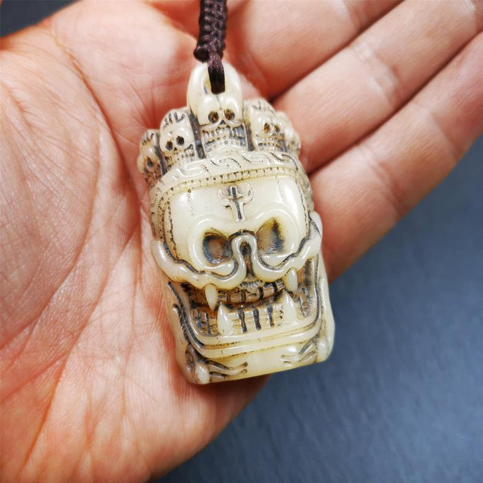 Skull Sitavana Amulet - 2.24" - Tibetan Buddhist amulet, view 8