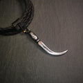 Skull Wolf Tooth Amulet 2.16" - Tibetan Buddhist amulet, front view