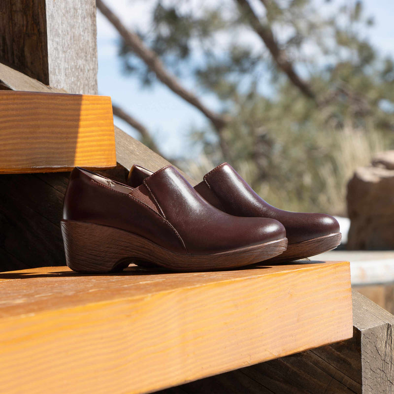 Skylar Mahogany Shoe | Alegria Shoes